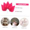 10 Pairs palm leaves cake decorations plastic paper cup dessert folding fan artificial paper palm leaf cupcake decor tropical cake decor top hat Insert card food view 4