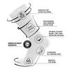 12 Pairs of Cotton Diabetic Non-Binding Neuropathy Crew Socks (White and Khaki - Size 10-13) view 2
