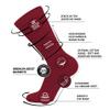 12 Pairs of Cotton Diabetic Non-Binding Neuropathy Crew Socks (Red and Khaki - Size 9-11) view 2