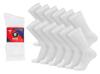 12 Pairs of Cotton Diabetic Non-Binding Neuropathy Crew Socks (White - Size 9-11) view 1