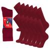 12 Pairs of Cotton Diabetic Non-Binding Neuropathy Crew Socks (Red - Size 13-16) view 1