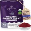 Jungle Powders Organic Aronia Berry Powder 5 Ounce Bag Freeze Dried Chokeberry Extract from Whole Aronia Berries, Superfood for Immunity, High in Antioxidants, Flavonoids, Vegan and Gluten Free view 1