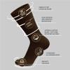 12 Pairs of Cotton Diabetic Non-Binding Neuropathy Crew Socks (Red and Brown - Size 9-11) view 2