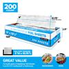 200 Count Pre-Cut Deli Aluminum Wraps  12" Heavy-Duty Pop-Up, Disposable for Hot Dogs, Sandwiches & Food Service view 2