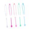 Healifty 5sets Tweezers and Stick Lens Remover for Travel and Home Use Compact Eyewear Tool Kit Green Rosy White view 1