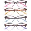 Przene 4 Pack Cat Eye Reading Glasses for Women Blue Light Blocking Readers 2.75 view 1