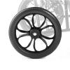 14inch Wheelchair Rear Wheel (2), Black Solid Tire, 1/2" (12.7mm) Bearing, for Wheelchairs, Rollators, Walkers view 1