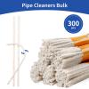 Phinus 300 Pack Pipe Cleaners Pipe, 6-Inch Pipe Cleaners Bulk, Cotton and Plastic Pipe Cleaner, Pipecleaners for Removing Tar & Resin, Pipe Cleaners for Plastic Metal Ceramic Wood Pipe, cream view 4