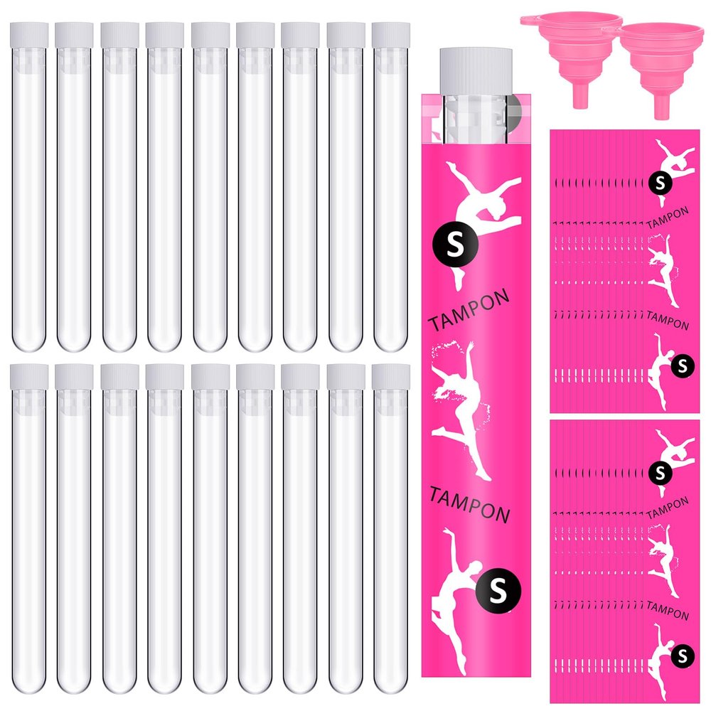 Suclain 50 Pcs Tampon Flasks for Women Hidden Liquor Tubes with Funnel