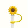 4 Pcs Drinking Straw Dispensers Sunflower Straw Plug Reusable Splash Proof Plugs Kitchen Tool Straw Tips Cover Silicone Cup Accessory Drinking Dust Cap view 3