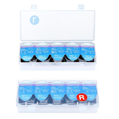 MUQING 2 Pack Colored Contact Lens Organizer Case, Each Hold 15 PCS, Total 30 PCS, Portable Storage Box for Disposable Daily Lenses, All Brand Cosmetic Lens