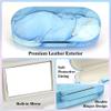 Zettokete 2 in 1 Contact Lens and Glasses Case,Double Sided Dual Use Design with Mirror, Tweezer and Contact Lens Solution Bottle,Portable Soak Storage Kit for Travel,Office(Blue Marble) view 3