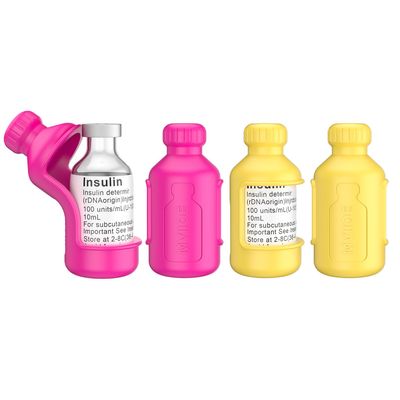 MVIIOE Insulin Vial Protector for Diabetics, Insulin Bottle Sleeve Silicone Protective Case Reusable Durable Flexible to Protect Insulin Vial from Breaking, Suitable for 10ml Short Vials (4 Packs)