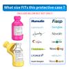 MVIIOE Insulin Vial Protector for Diabetics, Insulin Bottle Sleeve Silicone Protective Case Reusable Durable Flexible to Protect Insulin Vial from Breaking, Suitable for 10ml Short Vials (4 Packs) view 2