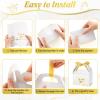 Engrowtic 50 Pcs Thank You Paper Boxes Ribbon Gift Treat Boxes with Handles 5.9 x 3.5 x 3.5 Inch Gold Foil Print for Graduation Wedding Baby Shower Holiday Party(White) view 4