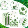 100Pcs St. Patrick's Day Napkins Decorations,Disposable Irish Shamrock Green Lucky Clover Paper Dinner Hand Towel Napkins for Spring Home Bathroom Wedding Holiday Birthday St. Patrick's Party Supplies view 2