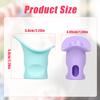 2pcs Eye Wash Cup, Hanging Silicone Eye Rinse Cup Portable Eye Flush Cup Reusable Eye Washer Cleaning Tool for Remove Dust Makeup Residue (Green, Purple) view 2
