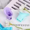 2pcs Eye Wash Cup, Hanging Silicone Eye Rinse Cup Portable Eye Flush Cup Reusable Eye Washer Cleaning Tool for Remove Dust Makeup Residue (Green, Purple) view 3