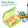 8 Pcs Square Mini Pill Box Portable Travel Organizer with Colorful Plastic Cases Daily Medication Storage Containers view 2