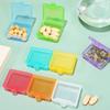 8 Pcs Square Mini Pill Box Portable Travel Organizer with Colorful Plastic Cases Daily Medication Storage Containers view 4