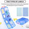 4PCS Travel Pill Organizer Portable Pocket Pill Case Small Pill Box for Purse Medicine Organizer Have 10 Compartments Storage Vitamin Fish Oil by INVODA (4 Pack+Lables) view 3
