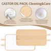 8pcs Castor Oil Pack Wrap, Reusable Castor Oil Organic Cotton Pack Liver Detox Insomnia Constipation and Inflammation for Neck Arms Waist Knee with Adjustable Elastic Strap view 4