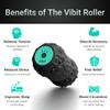Vibit - Vibrating Massager for Plantar Fasciitis, Pain Relief and Sciatica, Foot and Body Portable Massage Roller, Deep Tissue Pain Relief from Feet to Neck, Electric, 3 Vibration Levels (Black) view 2