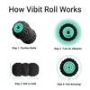 Vibit - Vibrating Massager for Plantar Fasciitis, Pain Relief and Sciatica, Foot and Body Portable Massage Roller, Deep Tissue Pain Relief from Feet to Neck, Electric, 3 Vibration Levels (Black) view 3