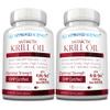 Approved Science Krill Oil - 2000mg Antarctic Krill Oil, 650mcg Astaxanthin - 260mg EPA, 160mg DHA - 180 Softgels - Pack of 2 view 1