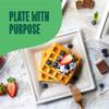 100% Compostable Square Paper Plates 8 inch [500-Bulk Pack] - (PFAS-Free) - (BPI Certified) Heavy Duty, Eco-Friendly, Biodegradable Bagasse Dinner Plates - Natural Brown 8x8" Plate view 2
