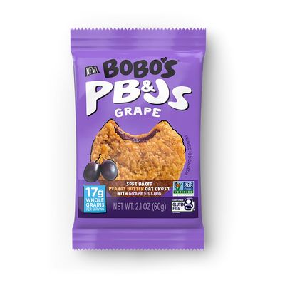 Bobo's Grape PB&J, Gluten Free, Non-GMO, Whole Grain Oats | Snack Bars | On-the-Go | Made with Simple Ingredients