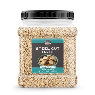 Birch & Meadow Steel Cut Oats, 3 lb, Whole Grain, Irish Oat Meal, Breakfast