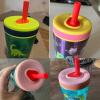 4PCS Straws Replacement and Bite Valve Compatible with Zak Designs Kelso 15 oz Water Bottle Silicone Replacement Bite Valve Reusable Straw with Cleaning Brush view 3