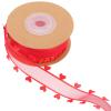 1roll Double-Sided Heart Edge Ribbon for Bows and Crafts Yards Wide for Present Wrapping Floral Arrangements and Holiday Decorations view 1