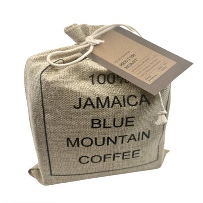 1 LB FRESH, AUTHENTIC Jamaica Blue Mountain Coffee Beans | Medium Roast | Burlap Bag | Makes a Great Gift!