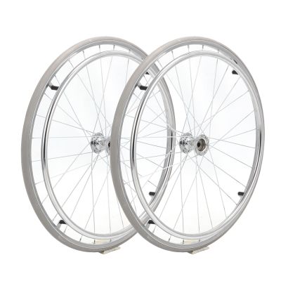24inch Wheelchair Rear Wheel, Wheelchair Replacement Wheels with Bearings and Hand Wheel, PU Non-Slip Solid Tire, Aluminum Alloy Hub, for Manual Wheelchair Accessories, 1 Pair(Gray)