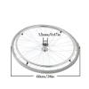 24inch Wheelchair Rear Wheel, Wheelchair Replacement Wheels with Bearings and Hand Wheel, PU Non-Slip Solid Tire, Aluminum Alloy Hub, for Manual Wheelchair Accessories, 1 Pair(Gray) view 3