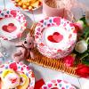 Nuogo 60 Pcs 16 oz Valentine's Day Disposable Paper Bowls Heavy Duty Bowls Heart Paper Soup Bowls for Both Cold and Hot Food Salad Cereal Food Snack Kitchen Holiday Party (Cute) view 2