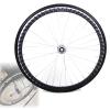 22 Inch Solid Rear Tire Wheel Replacement, Puncture Proof Solid Tires Wheelchair Rear Wheel, Non-Slip Puncture Proof Polyurethane Solid, fits Most Manual Wheelchair (Color : Black, Size : 24inch/60cm view 1