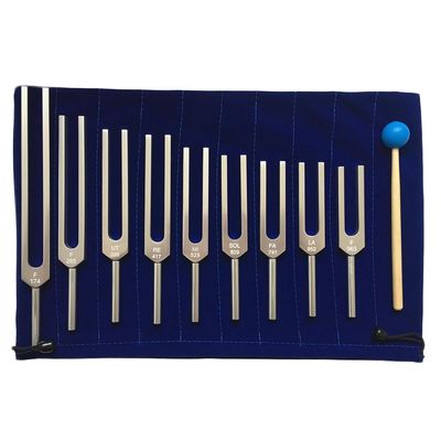 Tuning Fork Sets of 9, Sound Therapy Vibration Aids for Relif Pain, Healing, Chakra, Reduce Stress Anxiety, F174,F285,UT396,RE417,MI528,FA639,SOL741,LA852,F963