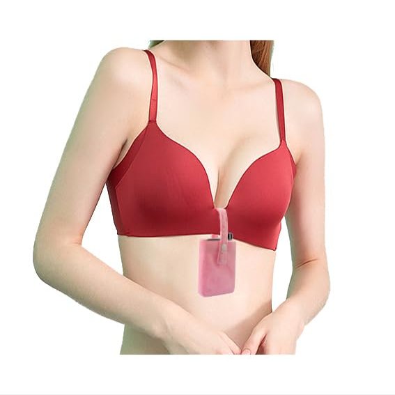 1 Pair Bra Pocket for Insulin Pump Hidden Undercover Insulin Pump Bra Pouch Holder, Easy to Carry, Keep Your Insulin Pump Hidden Away (Pink)