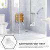 Alipis Anti-Slip Foot Wash Mat Shower Shave Foot Rest Bathroom Accessory Pedal Shower view 3