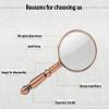 10X Handheld Magnifier, 73mm Reading Magnifying Glass for Map,Newspaper,Documents,Labels,Failing Vision,Fire Starting,Crafts, Gifts for Seniors Kids view 3