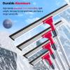 14 18 24 36 Inch Long Squeegee Window Cleaner 2 in 1, Portable Reusable Window Cleaning Tool Kit/ Window Washer, with 1 Telescopic Rod, for Shower Glass Door/ Mirror ( Size : 35cm/13.8inch long Squeeg view 3