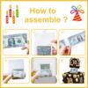 Cute 18th Birthday Gift Box for Boys & Girls - Pull Out Money Box with 35PCS Bags, Black Gold Birthday Decor for Party view 3