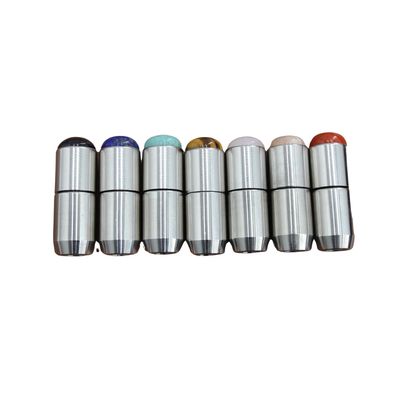 Ckakra Pack of 7 Gem feet for Weighted Tuning Forks,Natural Healing Crystals by 7 Chakras, Tuning Fork's Boots, Pain Relief Tools, Vibration Alternative Therapy,14mm Harmony Touch