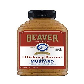 Beaver Hickory Bacon Mustard, 12 Ounce Squeeze Bottle (Pack of 3)