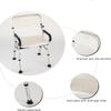 KarFri Shower Chair Foldable Height Adjustable Padded Tub Shower Seat Shower Bench with Backrest and Handles Non-Slip Disabled Bathroom Bathtub Chairs (Color : White) view 3