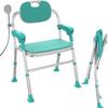 KarFri Shower Chair Foldable,Shower Seat for Inside Shower with Arms and Back,Portable Bathtub Chair for Elderly Disabled Pregnant Women,Max Load-Bearing 330 Lbs view 1