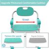 KarFri Shower Chair Foldable,Shower Seat for Inside Shower with Arms and Back,Portable Bathtub Chair for Elderly Disabled Pregnant Women,Max Load-Bearing 330 Lbs view 3